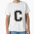 Letter C Black T-Shirt - Unique Graphic Unisex - T-Shirt, Sweatshirt, Hoodie