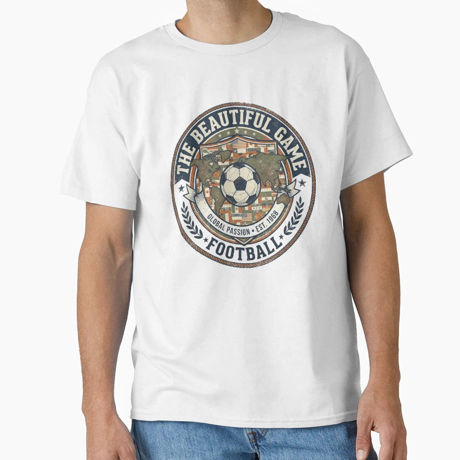 Beautiful Game Football T-Shirt - Minimalist Print for Adults - T-Shirt, Sweatshirt, Hoodie