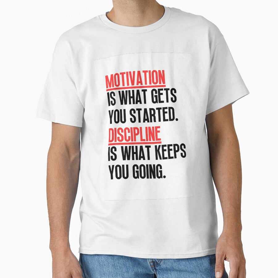 Motivation Vs Discipline by Dondonmart - Adult & Kids T-Shirts, Sweatshirts & Hoodies apparel design preview 1