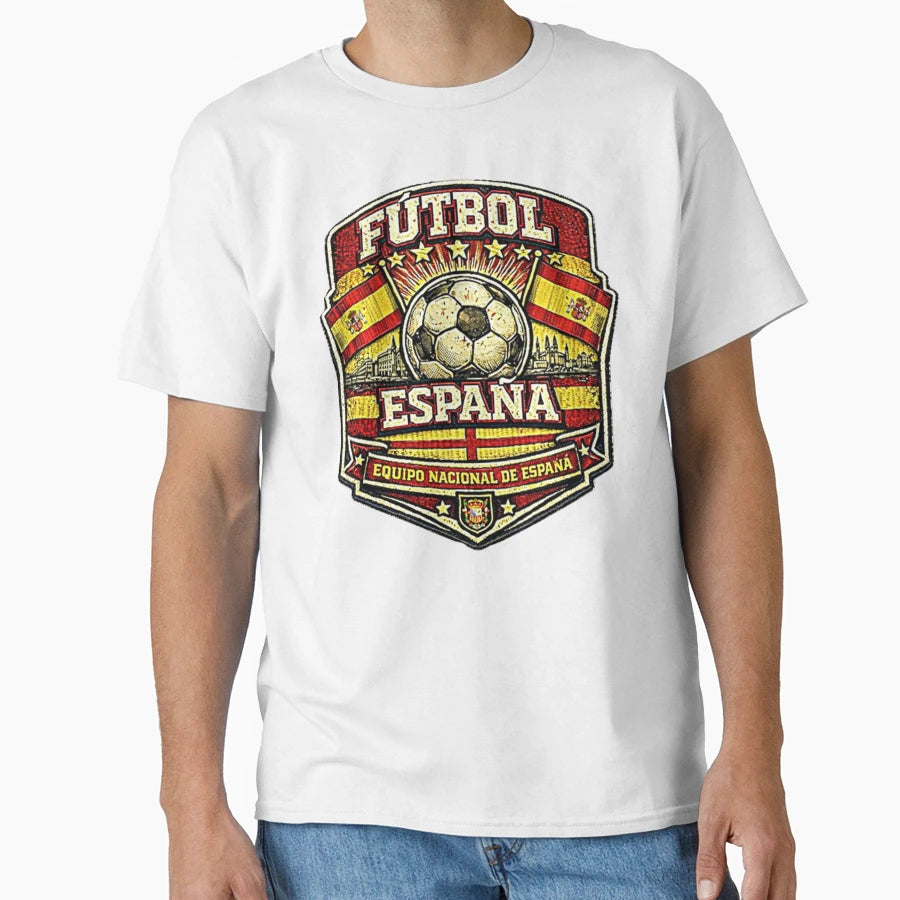Soccer Football Spain T-Shirt - Casual Everyday Wear for Adults - T-Shirt, Sweatshirt, Hoodie