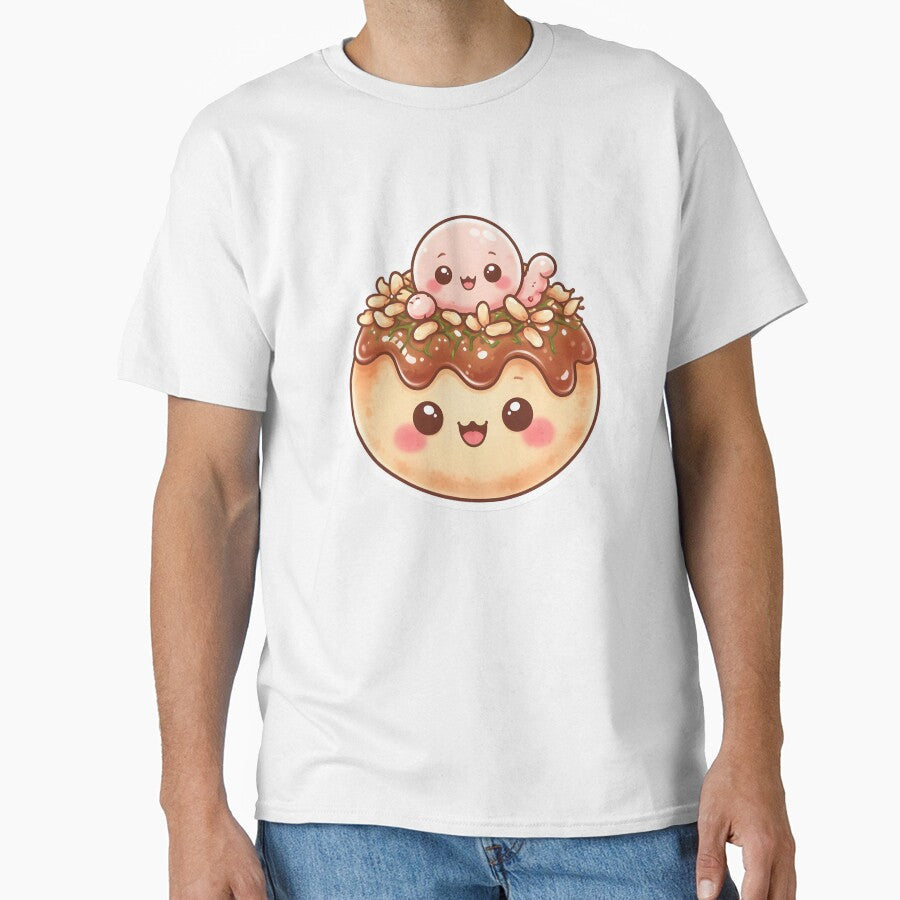 Kawaii Takoyaki Cute Japanese Street Food Design by - Adult & Kids T-Shirts, Sweatshirts & Hoodies apparel design preview 1