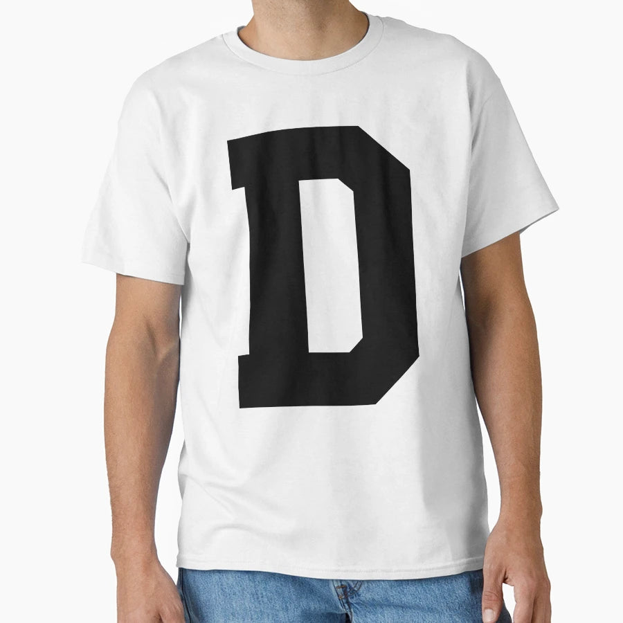Alphabet Black D Sports Letter D T-Shirt - Graphic Print Unisex - T-Shirt, Sweatshirt, Hoodie