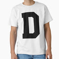 Alphabet Black D Sports Letter D T-Shirt - Graphic Print Unisex - T-Shirt, Sweatshirt, Hoodie