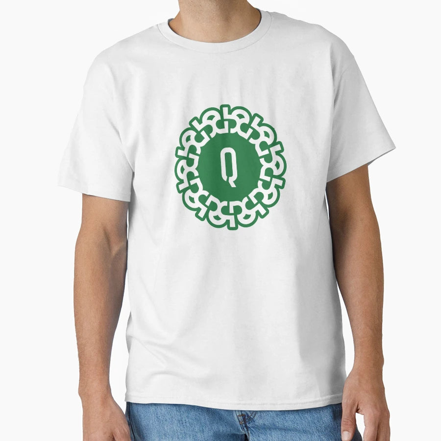 Chain Link Letter Q Bold Geometric T-Shirt - Fun Novelty Design Men Women - T-Shirt, Sweatshirt, Hoodie