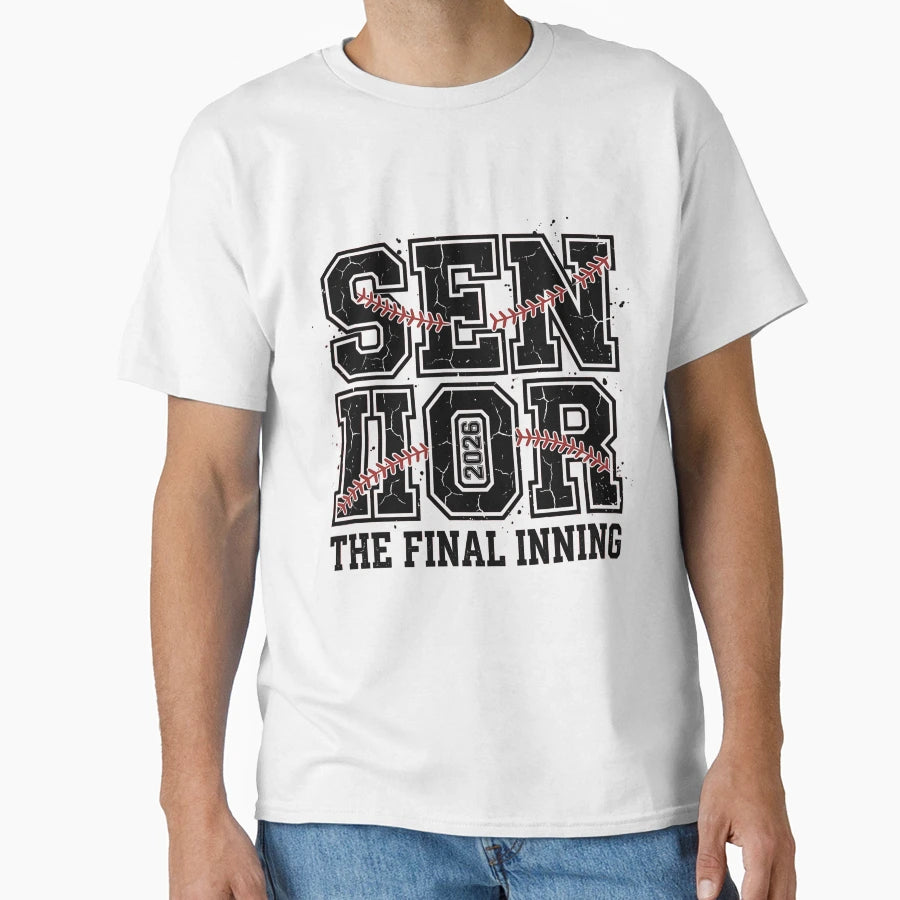 Baseball Senior 2026 Final Inning T-Shirt - Unique Graphic Men Women - T-Shirt, Sweatshirt, Hoodie