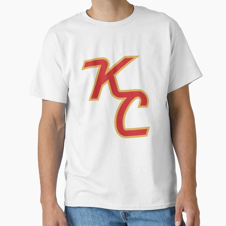 Kc Monograph Chiefs Colors T-Shirt - Fun Novelty Design Men Women - T-Shirt, Sweatshirt, Hoodie