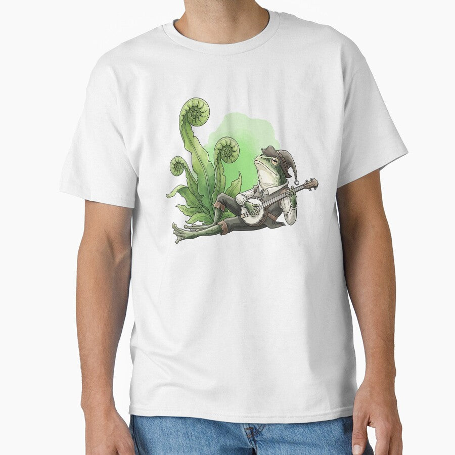 Whimsical Banjo Frog Music by StudioJohan - Adult & Kids T-Shirts, Sweatshirts & Hoodies apparel design preview 1