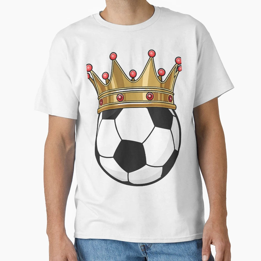 Soccer Crown King T-Shirt - Graphic Print for Adults - T-Shirt, Sweatshirt, Hoodie