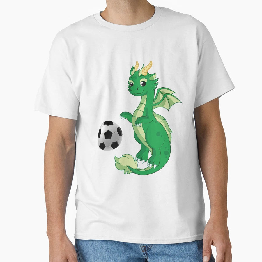 Dragon Playing Soccer Funny Good Dragon T-Shirt - Trendy Graphic Men Women - T-Shirt, Sweatshirt, Hoodie
