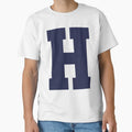 Alphabet Marine Blue H Sports Letter H Navy T-Shirt - Graphic Print Unisex - T-Shirt, Sweatshirt, Hoodie