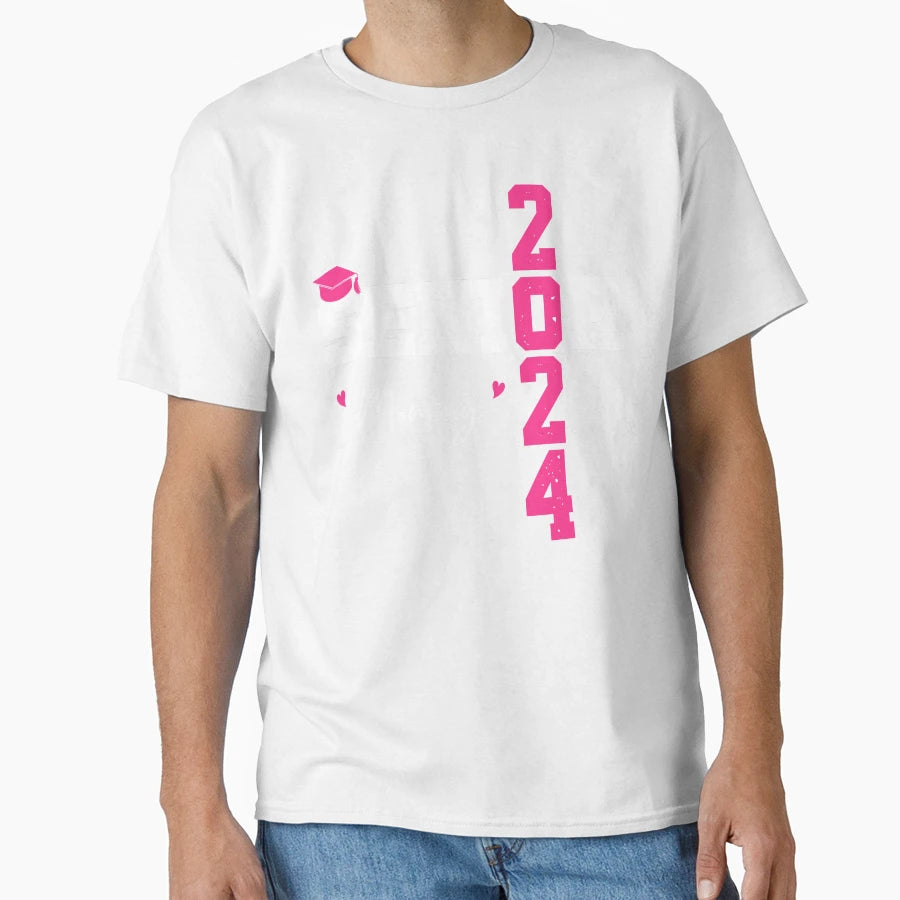 Senior 2024 Mommy Graduate Heart T-Shirt - Custom Art Print Men Women - T-Shirt, Sweatshirt, Hoodie