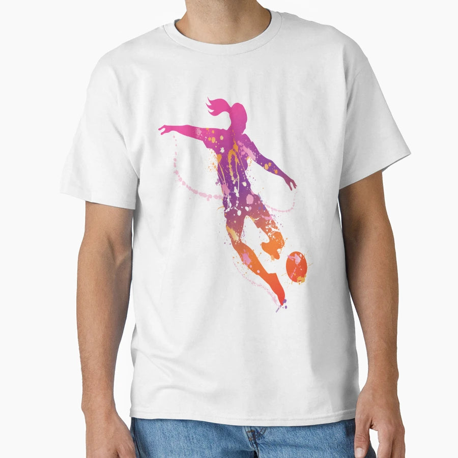 Female Soccer Player T-Shirt - Novelty Apparel for Adults - T-Shirt, Sweatshirt, Hoodie
