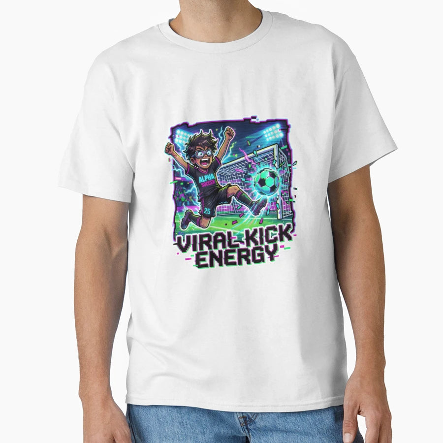 Viral Kick Energy Soccer Anime Sports T-Shirt - Unique Graphic for Adults - T-Shirt, Sweatshirt, Hoodie