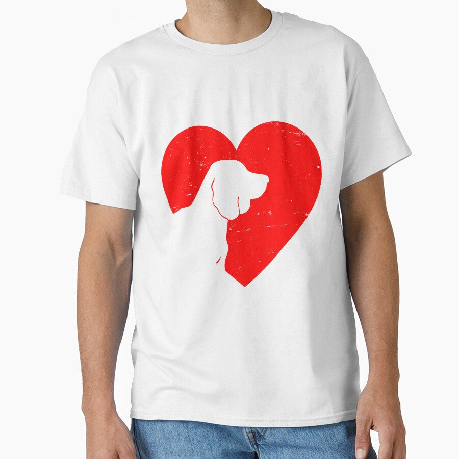 Valentines Day Retro Hearts Beagle Dog by linhchau98 - Adult & Kids T-Shirts, Sweatshirts & Hoodies apparel design preview 1