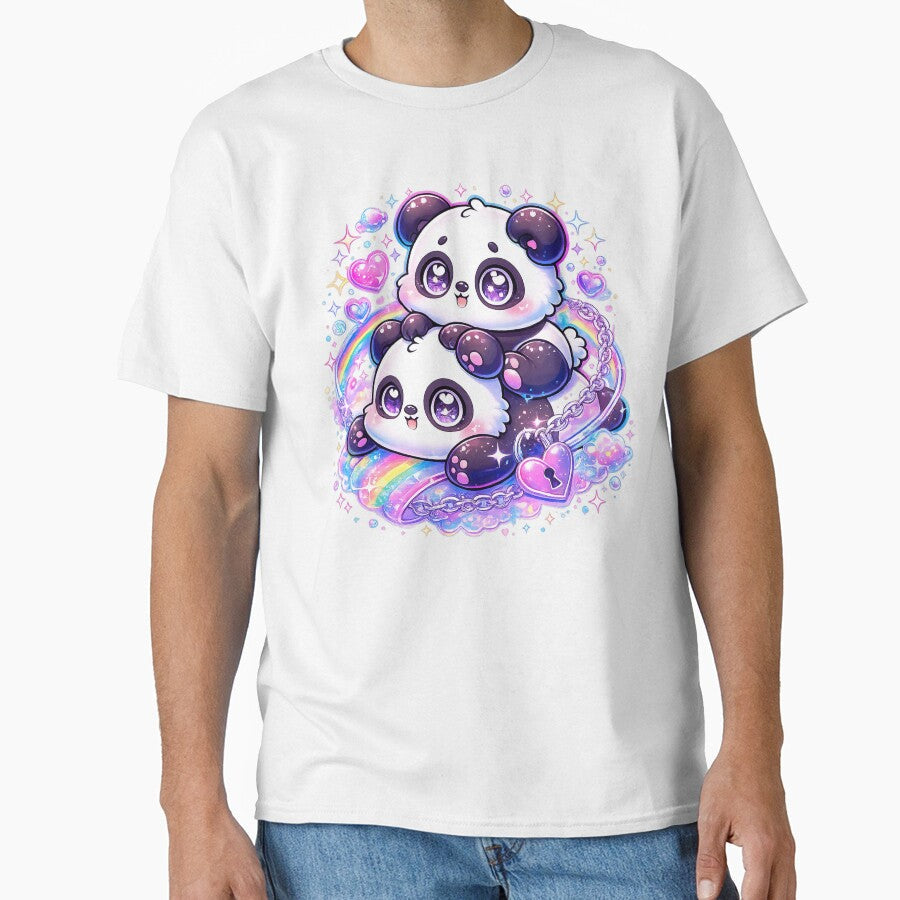 Cute Kawaii Panda, Y2k Style by graphic-genie - Adult & Kids T-Shirts, Sweatshirts & Hoodies apparel design preview 1