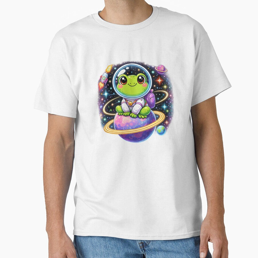 Smiling space frog by FroggyOnly - Adult & Kids T-Shirts, Sweatshirts & Hoodies apparel design preview 1