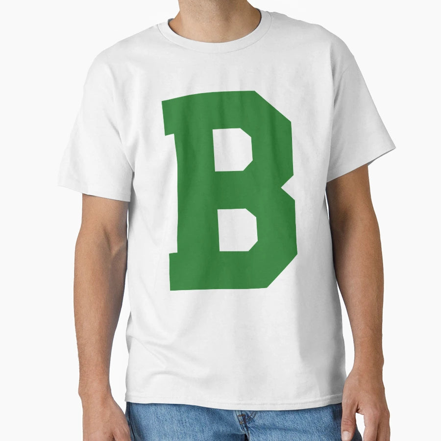 Alphabet Green B Sports Letter B T-Shirt - Custom Art Print Men Women - T-Shirt, Sweatshirt, Hoodie