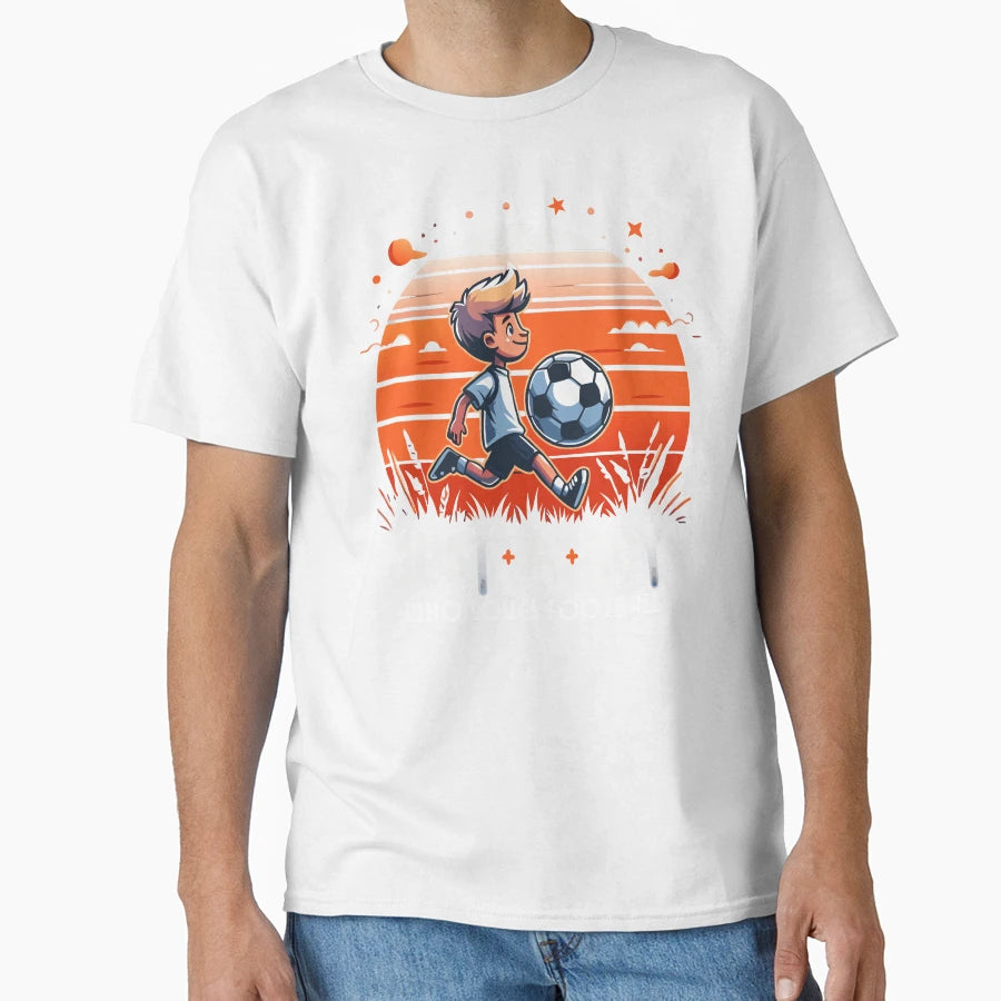 Just Who Loves Football Sunset Soccer T-Shirt - Minimalist Print for Adults - T-Shirt, Sweatshirt, Hoodie