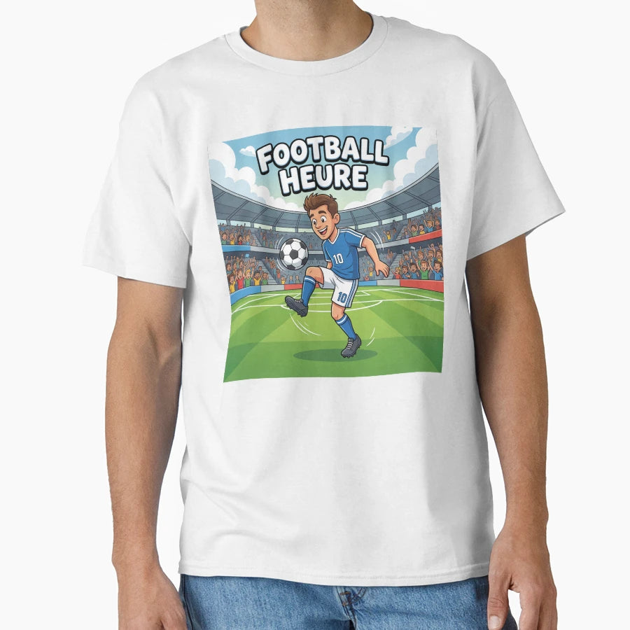 Football Time Football Player Action T-Shirt - Novelty Apparel Men Women - T-Shirt, Sweatshirt, Hoodie
