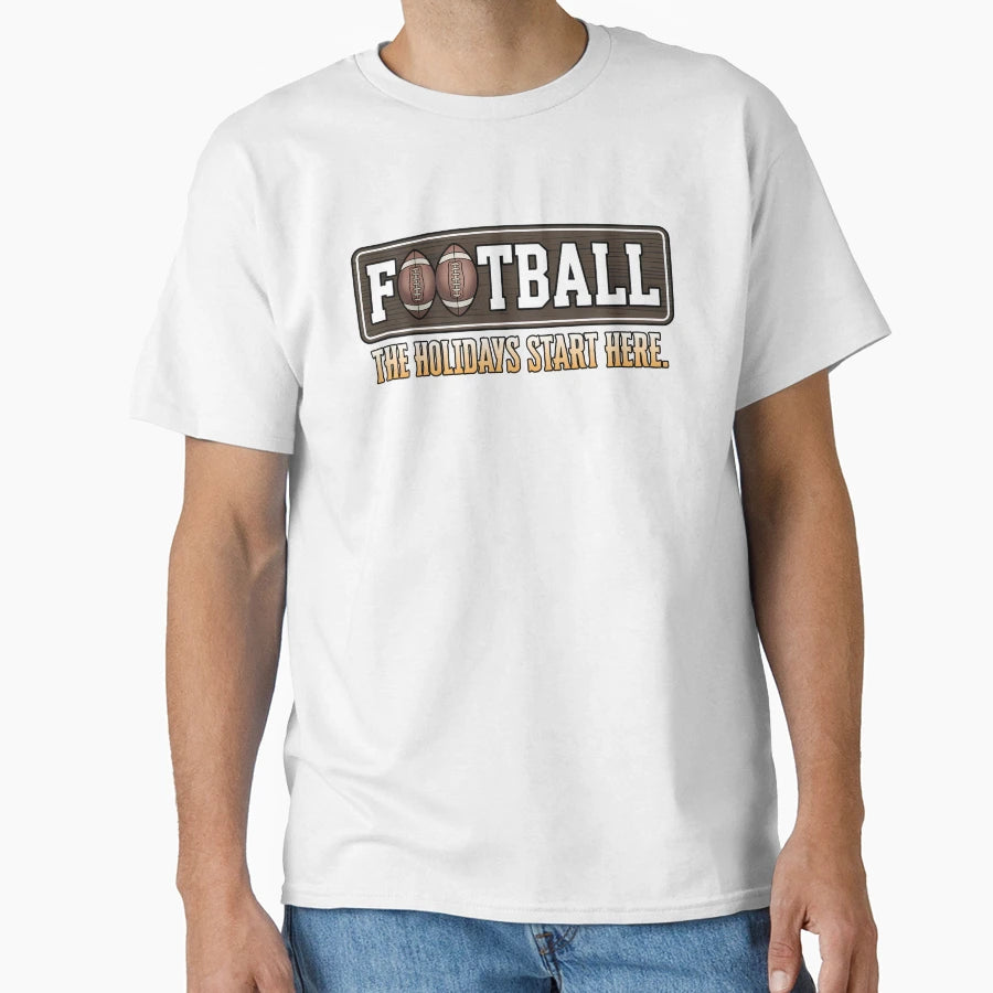 Football Holiday Season Kickoff T-Shirt - Graphic Print for Adults - T-Shirt, Sweatshirt, Hoodie