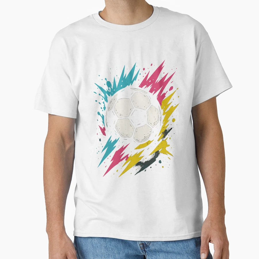 Soccer Ball Splash Energy Players Fans T-Shirt - Graphic Print for Adults - T-Shirt, Sweatshirt, Hoodie