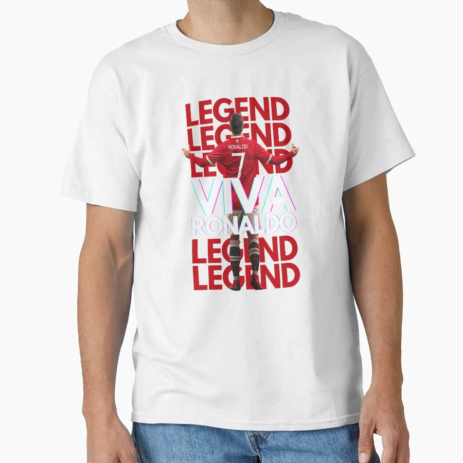 Viva Ronaldo Legend Red White T-Shirt - Trendy Graphic Men Women - T-Shirt, Sweatshirt, Hoodie