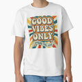 Good Vibes Only: Retro 70s Style Inspirational - Adult & Kids T-Shirts, Sweatshirts & Hoodies apparel design preview 1
