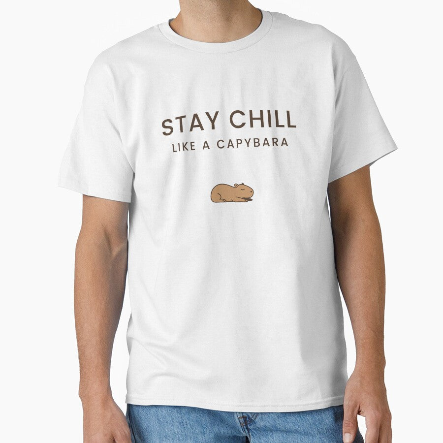 Stay Chill Like a Capybara by CapyMood - Adult & Kids T-Shirts, Sweatshirts & Hoodies apparel design preview 1