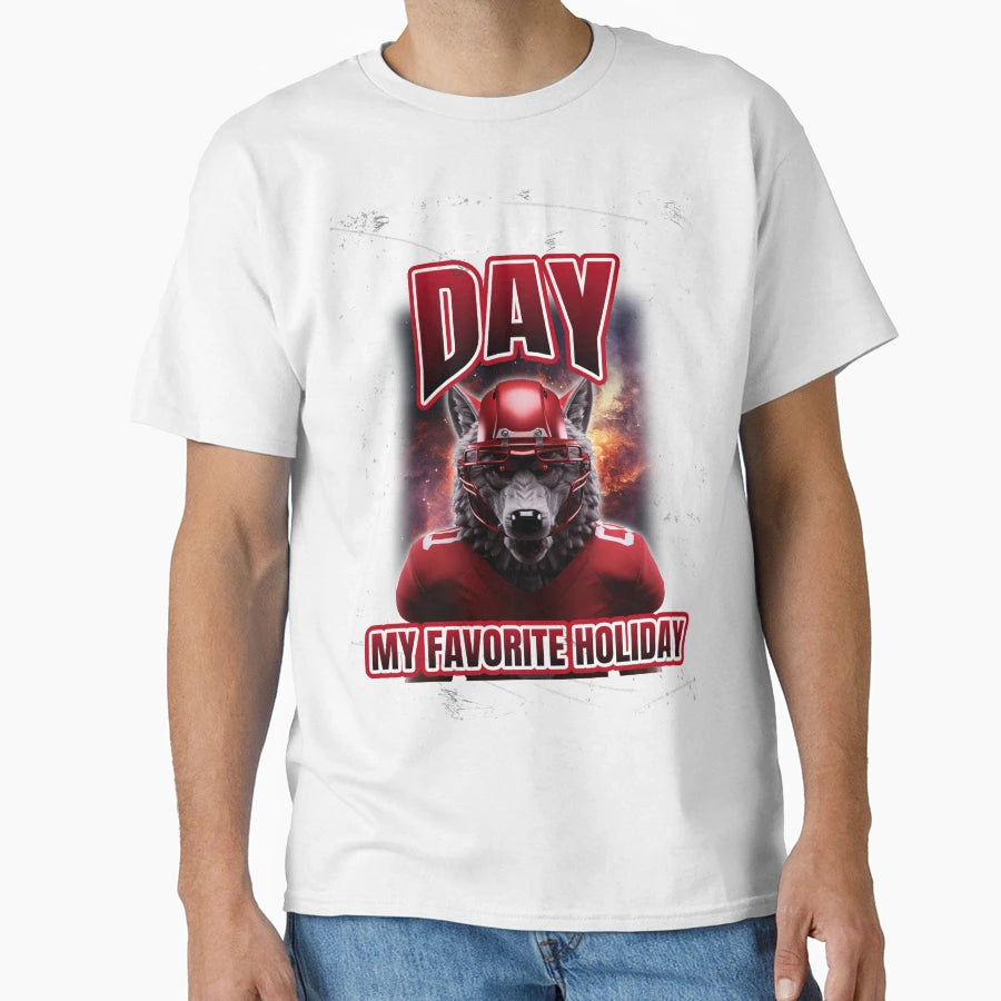 Game Day My Favorite Holiday Football T-Shirt - Aesthetic Graphic Men Women - T-Shirt, Sweatshirt, Hoodie