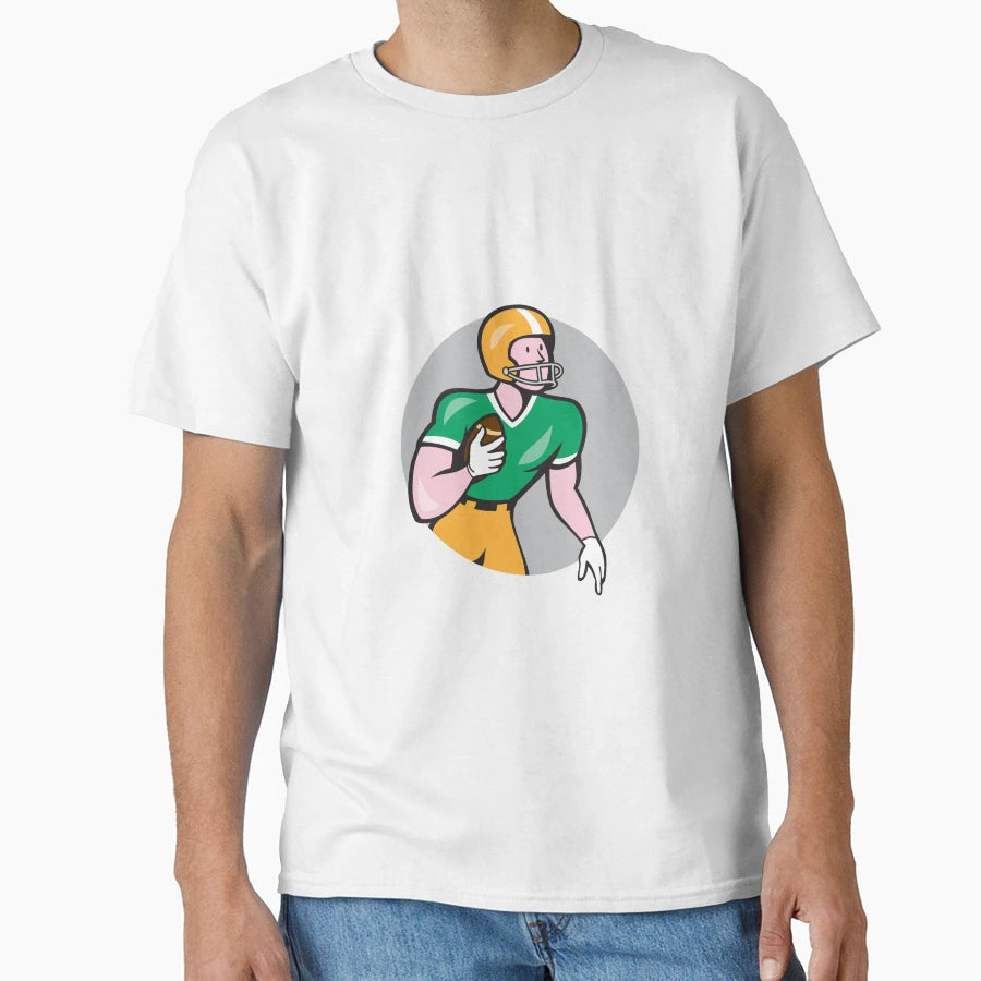 American Football Player Rusher Circle T-Shirt - Novelty Apparel Unisex - T-Shirt, Sweatshirt, Hoodie