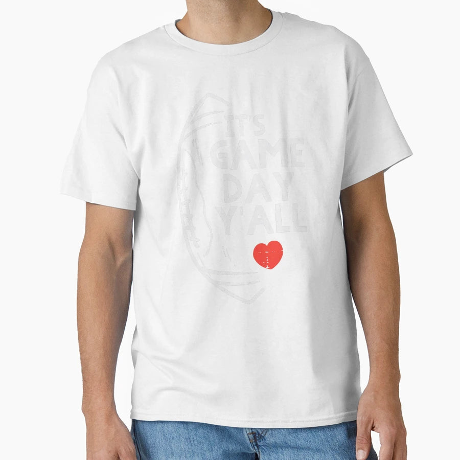 Its Game Day Yall American Football T-Shirt - Minimalist Print Men Women - T-Shirt, Sweatshirt, Hoodie