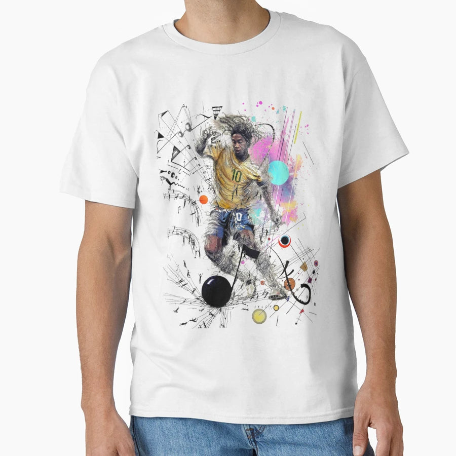 Football Play Maker Ronaldinho T-Shirt - Fun Novelty Design Men Women - T-Shirt, Sweatshirt, Hoodie
