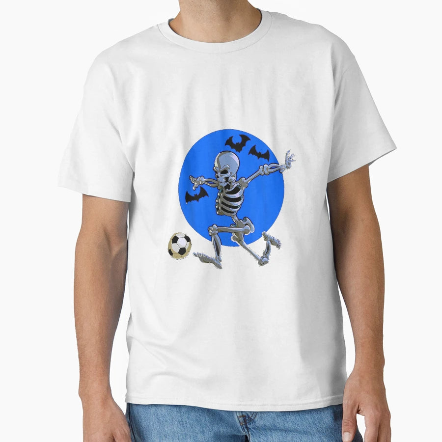 Soccer Skeleton Halloween Soccer T-Shirt - Streetwear Style Men Women - T-Shirt, Sweatshirt, Hoodie