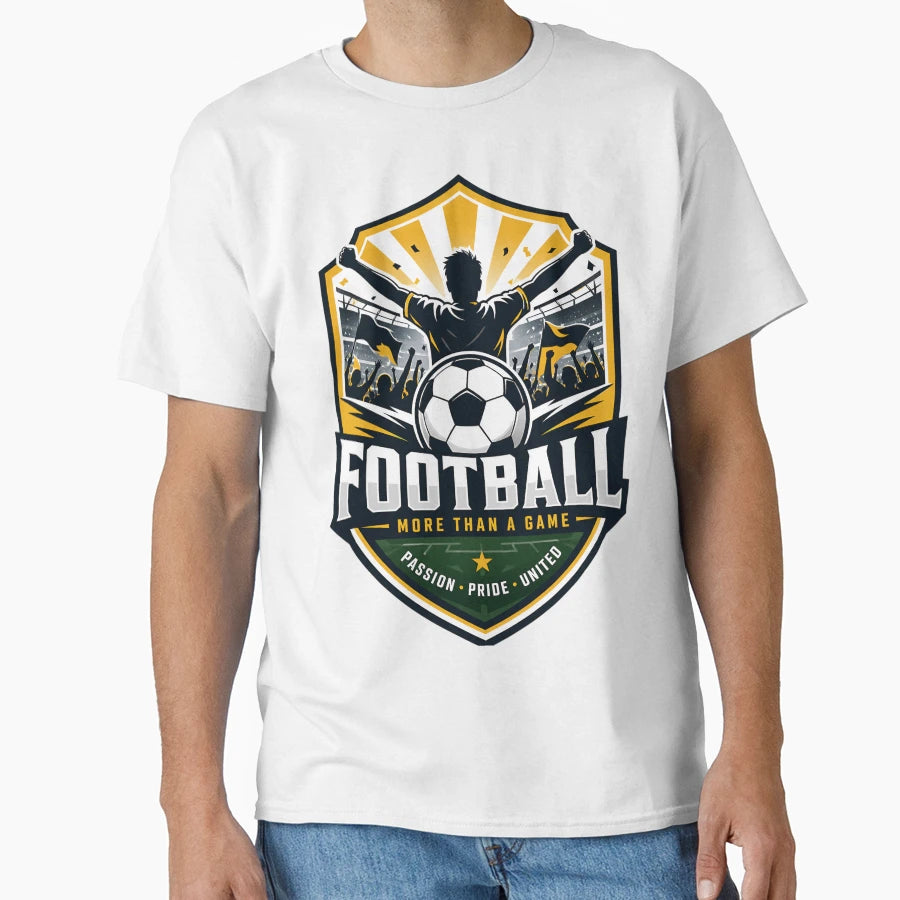 More Than Game Soccer Fan Vector Emblem T-Shirt - Unique Graphic Men Women - T-Shirt, Sweatshirt, Hoodie