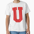 Alphabet Red U Sports Letter U T-Shirt - Streetwear Style for Adults - T-Shirt, Sweatshirt, Hoodie