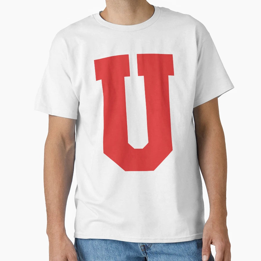 Alphabet Red U Sports Letter U T-Shirt - Streetwear Style for Adults - T-Shirt, Sweatshirt, Hoodie