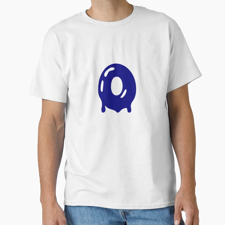 Copy Glossy Dark Blue Liquid Letter O T-Shirt - Unique Graphic for Adults - T-Shirt, Sweatshirt, Hoodie