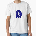 Copy Glossy Dark Blue Liquid Letter O T-Shirt - Unique Graphic for Adults - T-Shirt, Sweatshirt, Hoodie