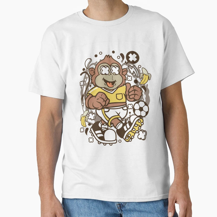 Soccer Monkey T-Shirt - Graphic Print Men Women - T-Shirt, Sweatshirt, Hoodie
