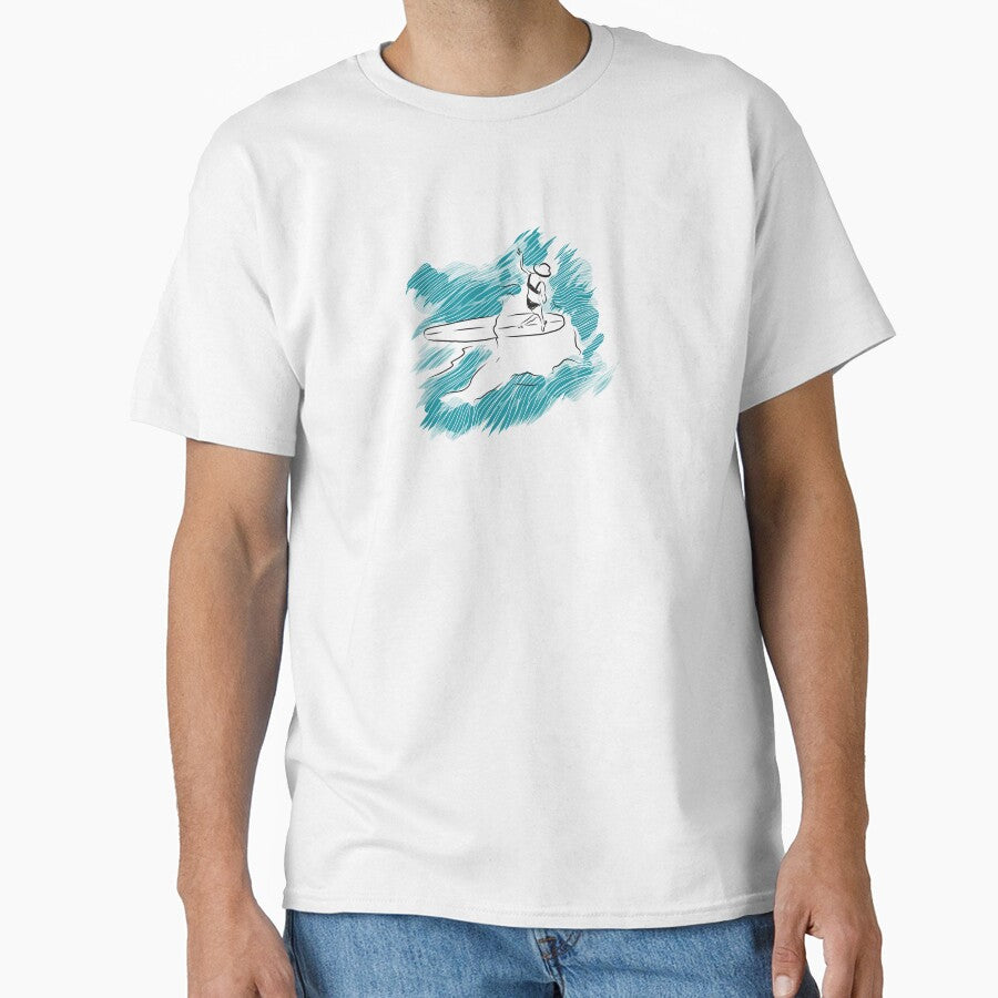Surfing Longboard SURF Minimalist lines by Tropical - Adult & Kids T-Shirts, Sweatshirts & Hoodies apparel design preview 1