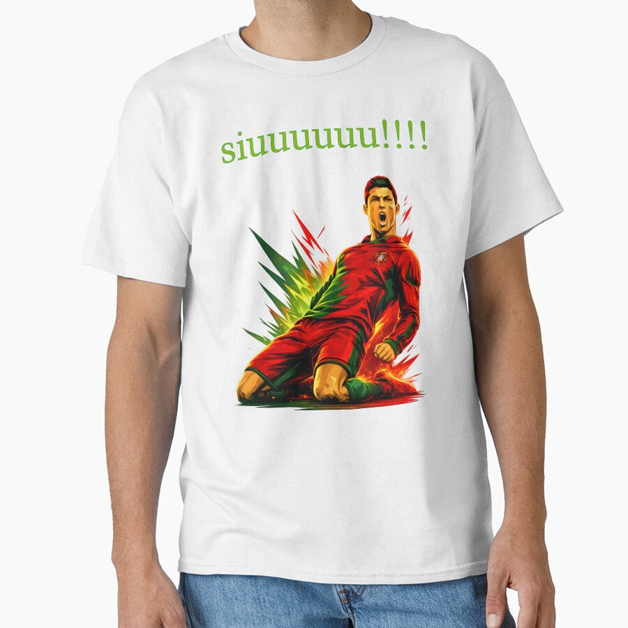 Cristiano Ronaldo Portugal Celebration Art National - Adult & Kids T-Shirts, Sweatshirts & Hoodies apparel design preview 1