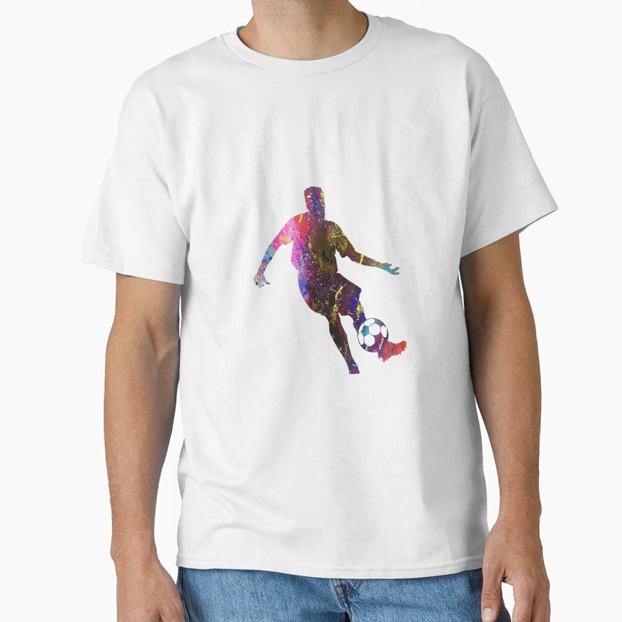 Mens Football Passing Ball Art T-Shirt - Fun Novelty Design for Adults - T-Shirt, Sweatshirt, Hoodie