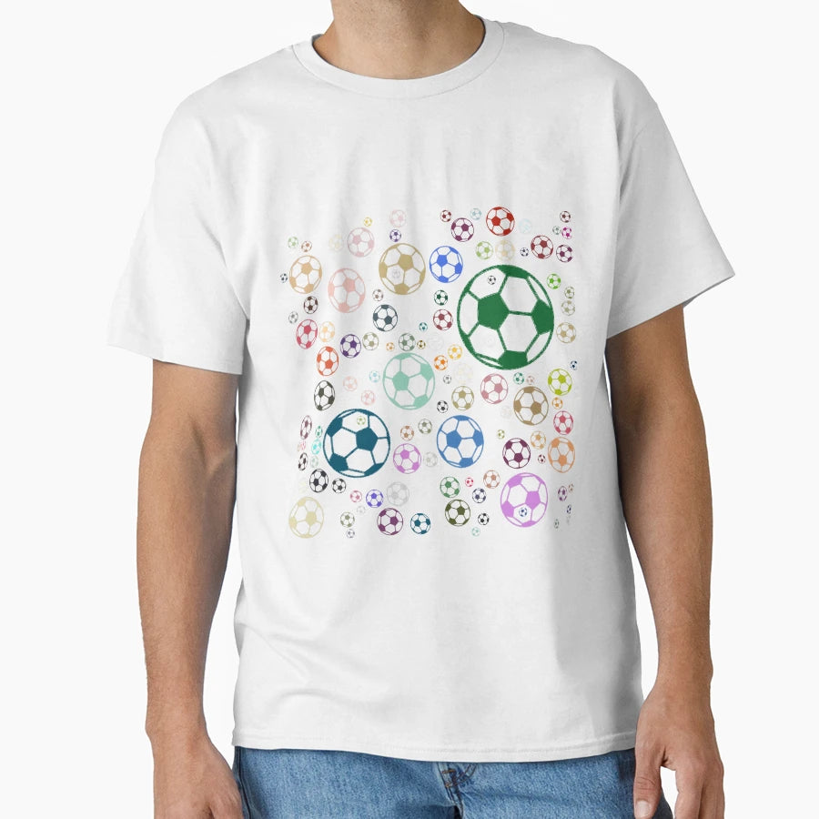 Abstract Multi Color Football T-Shirt - Aesthetic Graphic for Adults - T-Shirt, Sweatshirt, Hoodie