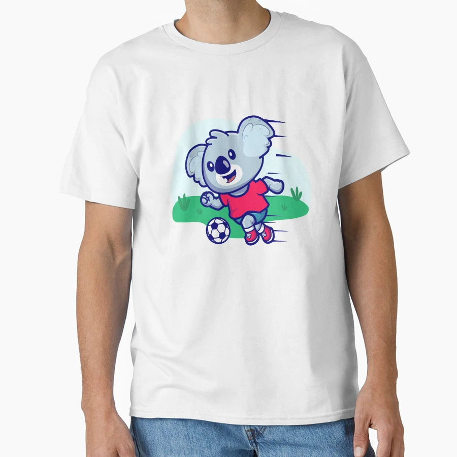 Soccer Koala I Funny Animals Sports T-Shirt - Unique Graphic for Adults - T-Shirt, Sweatshirt, Hoodie