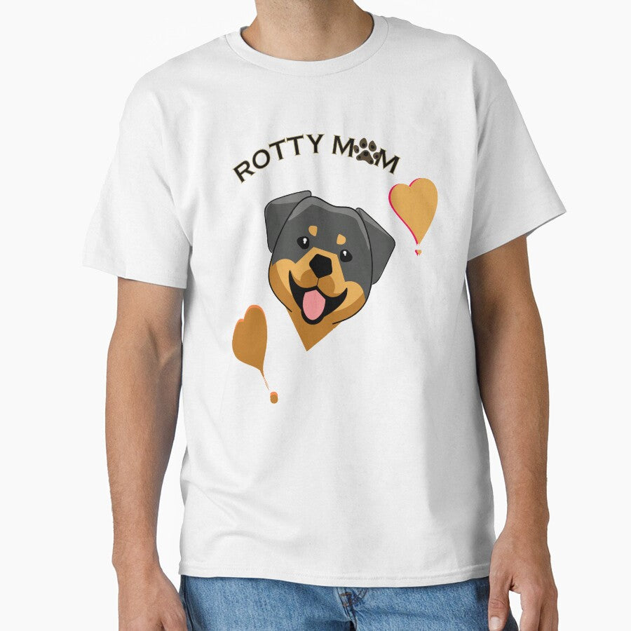 ROTTIE MOM ROTTWEILER SIMPLISTIC DESIGN by YUMMY - Adult & Kids T-Shirts, Sweatshirts & Hoodies apparel design preview 1