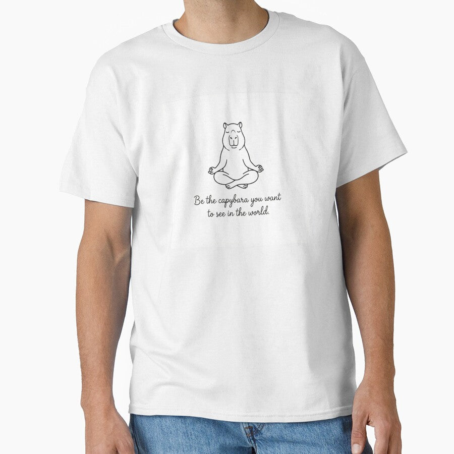 Be the Capybara you want to see in World by - Adult & Kids T-Shirts, Sweatshirts & Hoodies apparel design preview 1