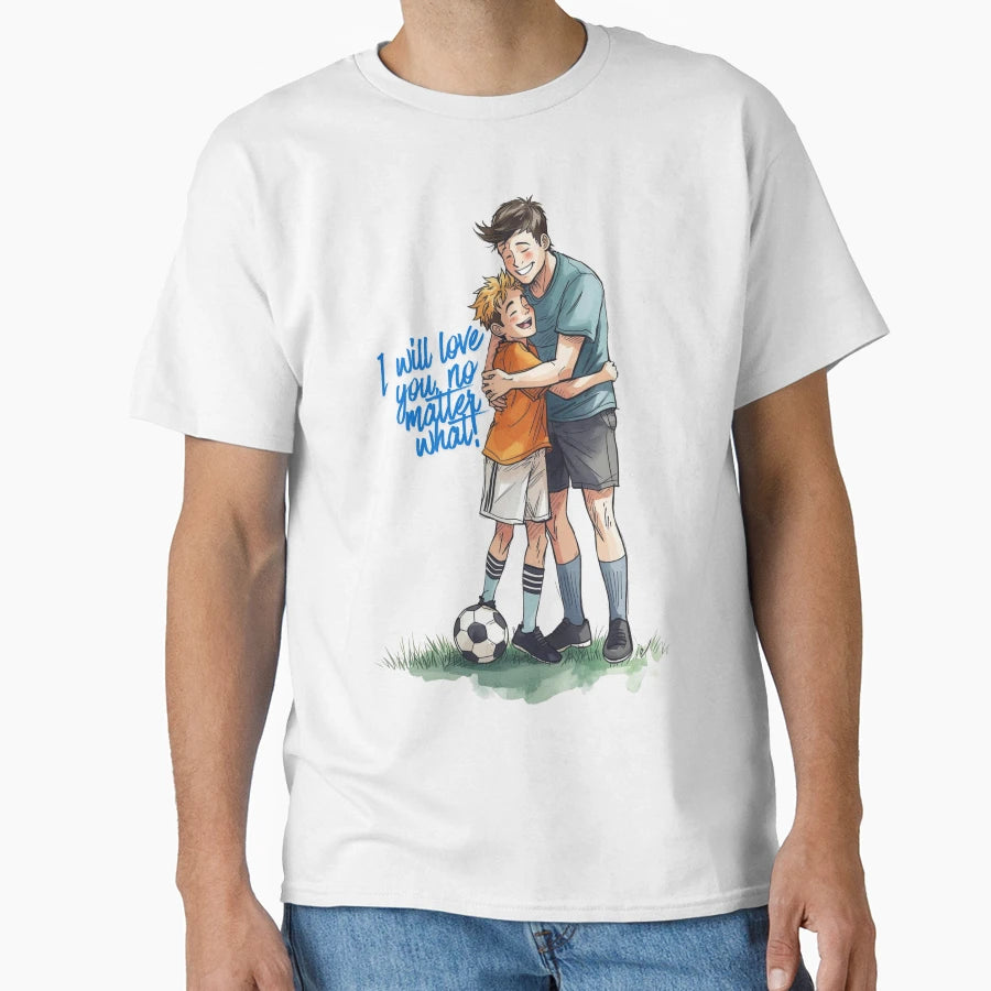 Father And Son Hug I Will Always Love T-Shirt - Novelty Apparel for Adults - T-Shirt, Sweatshirt, Hoodie