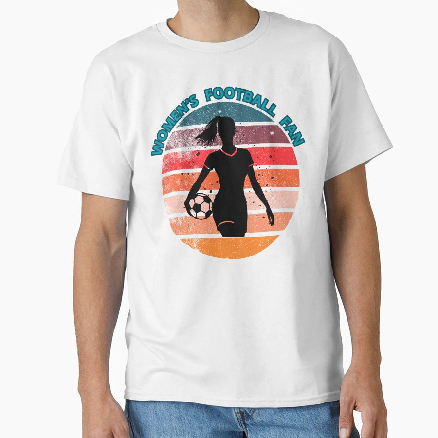 Womens Football Fan T-Shirt - Minimalist Print for Adults - T-Shirt, Sweatshirt, Hoodie