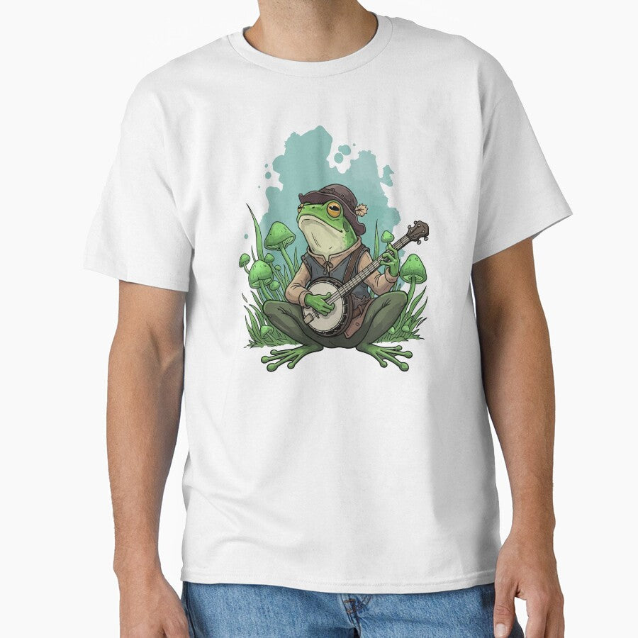 Cute Frog Music for the Soul by StudioJohan - Adult & Kids T-Shirts, Sweatshirts & Hoodies apparel design preview 1