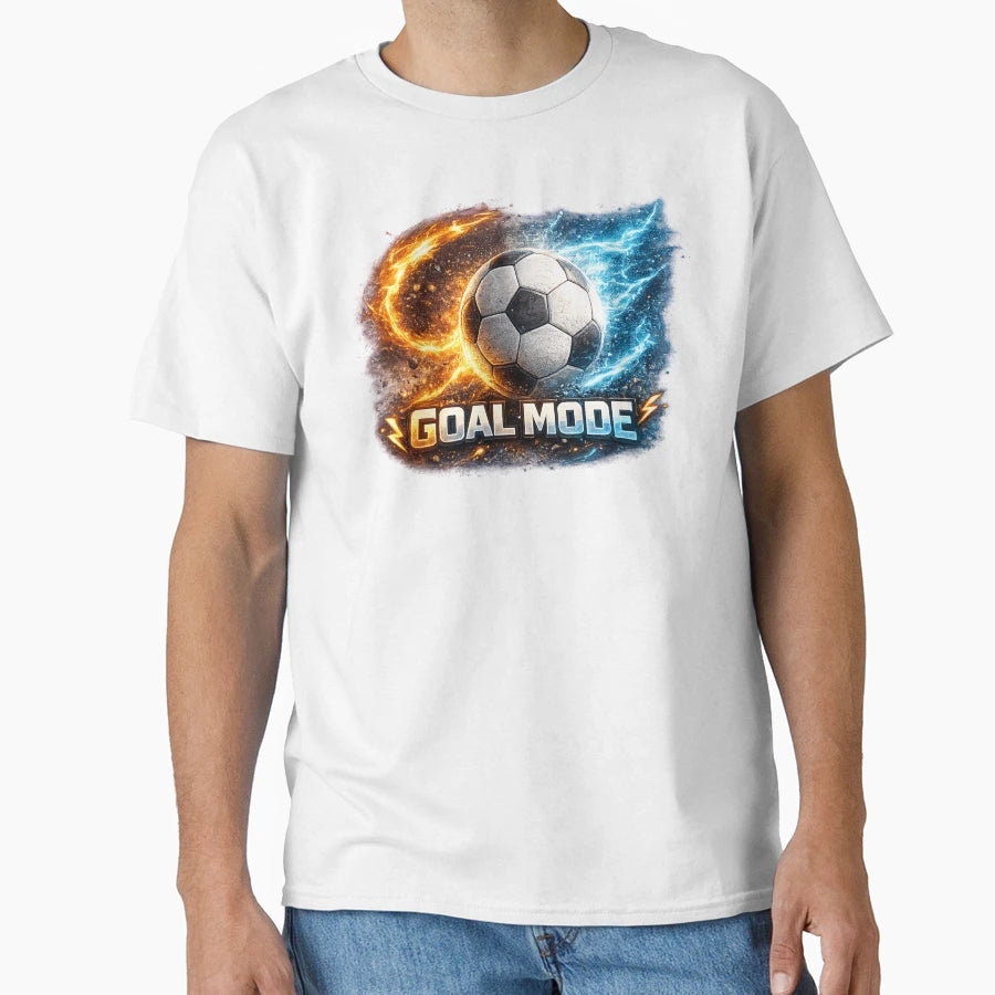 Goal Mode Soccer T-Shirt - Aesthetic Graphic Men Women - T-Shirt, Sweatshirt, Hoodie